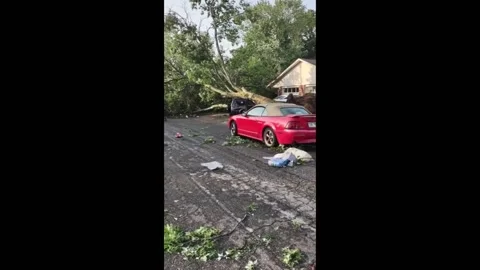 US: Deadly Overnight Storms Leave Trail Of Damage In Arkansas Stock Footage 276487199