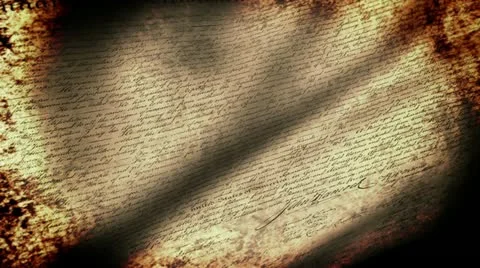 US Declaration of Independence Flag Waving, grunge look Video stock 11306039
