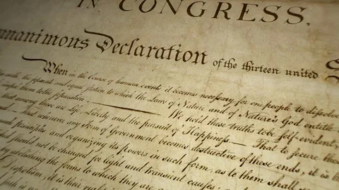 US Declaration independence Видео 117197782