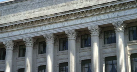 US Department of Agriculture building in Washington DC. Shot in May 2012. Stock Footage 59246352