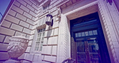 U.S. Department of Commerce Washington D.C. Stylized Stock Footage 138829929