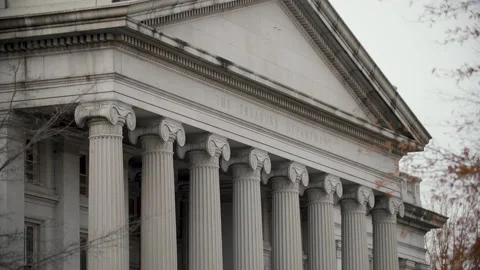 U.S. Department of the Treasury During Cloudy Afternoon Video stock 226467164