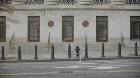 U.S. Department of the Treasury During Cloudy Afternoon Vídeos de archivo 226467408