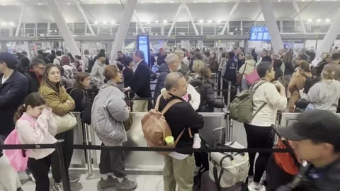 US deploys ICE agents at New York airports due to border control crisis, ATLANTA Stock Footage 331313296