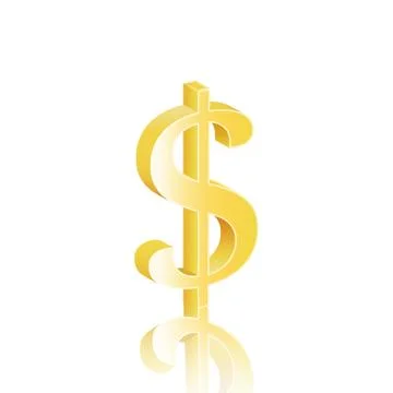 US Dollar 3d icon Stock Illustration