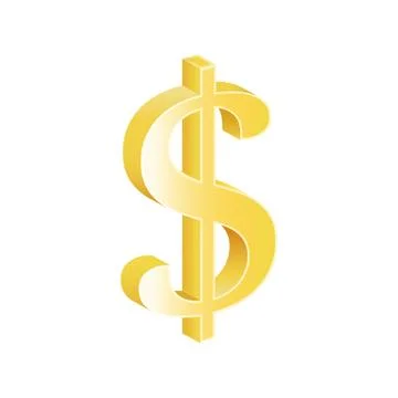 US Dollar 3d icon Stock Illustration