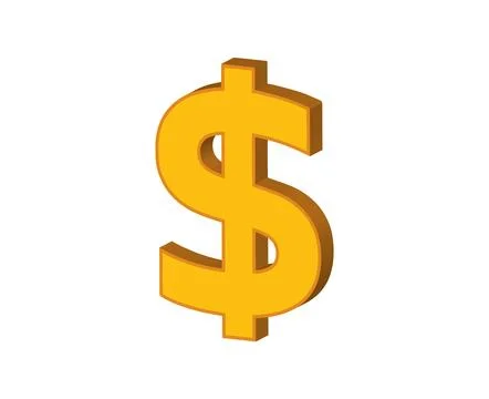 Us dollar 3d icon vector Stock Illustration