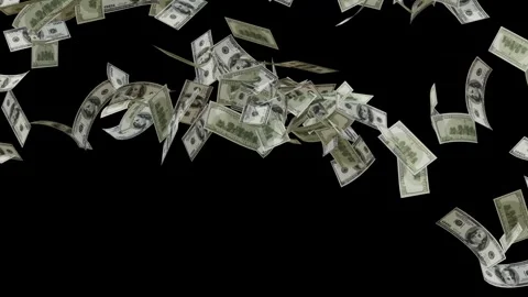 US Dollar Bank Note explosion Animation. Vídeos de archivo 320327092