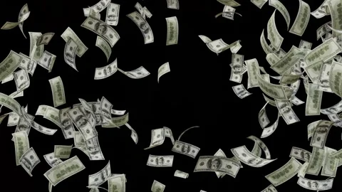 US Dollar Bank Note explosion Animation. 스톡 동영상 320327143