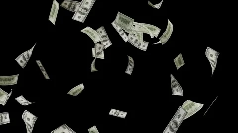 US Dollar Bank Note explosion Animation. 스톡 동영상 320327147
