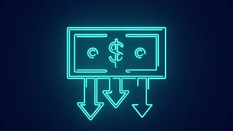 Us dollar bank note falling down due to economy crisis finance animation	 Stock Footage 241163280