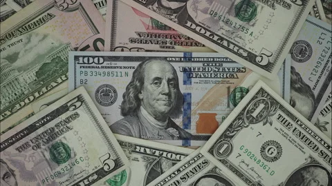 US Dollar Bills Background close-up. Dollars Cash. Different Sides of Dolla.. Stock-Footage 330879618