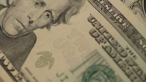 US dollar bills fast rotating background Stock Footage 93119952