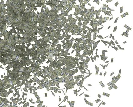 Us dollar bundles falling down 스톡 일러스트