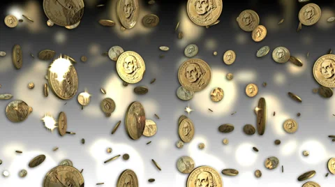 US Dollar Coins Looping Background Stock Footage 32605807