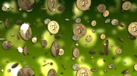 US Dollar Coins Looping Background Stock Footage 32621845