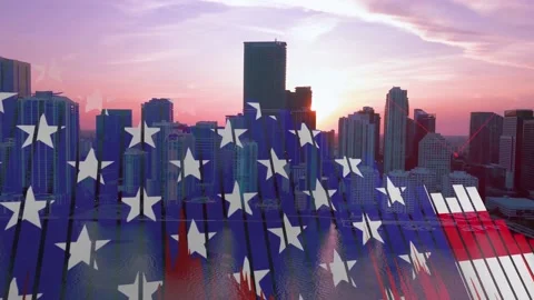 US dollar collapse, USA Flag color charts, currency in a downtrend, on a Video stock 142575765