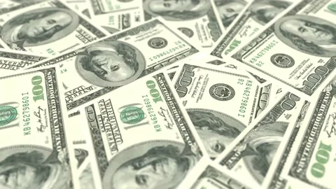 Us dollar currency note bill camera moment video field of depth Stock Footage 233700174