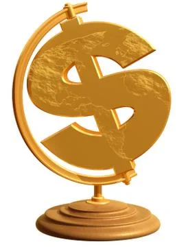 Us dollar globe Stock Illustration