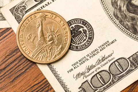 Us dollar macro Stock Photos
