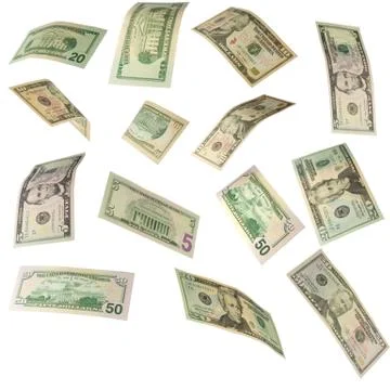 Us dollar notes Stock Photos