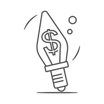 US Dollar sign inside a light bulb Stock Illustration