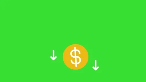 US Dollar Sign Value Falling. Financial Crisis (Recession) 4K Stock Footage 317865788