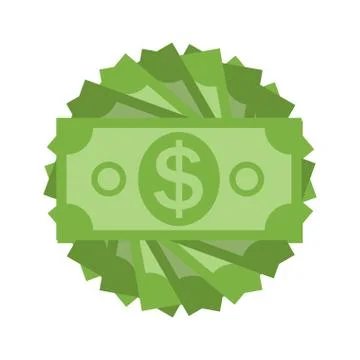 US Dollar Stack Paper Banknotes  Icon Sign Business Finance Mone Illustrazione stock