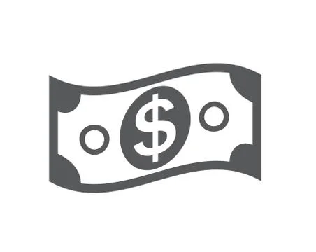 US Dollar Stack Paper Banknotes  Icon Sign Business Finance Mone Illustrazione stock