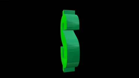 US Dollar Symbol Stock Footage 825611