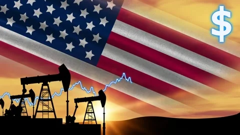 US dollar value in petroleum energy market Stock Footage 343671842