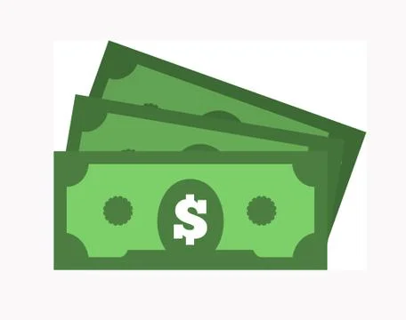 US dollar on white background. Flat vector illustration Stock Illustration