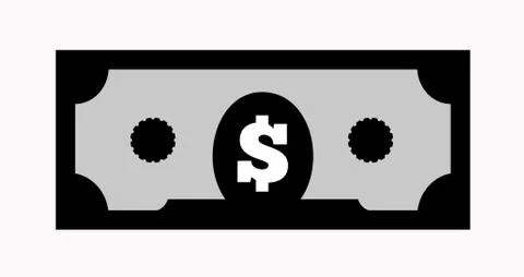 US dollar on white background. Flat vector illustration Stock Illustration