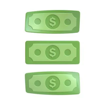 US dollars banknotes on white background Stock Illustration