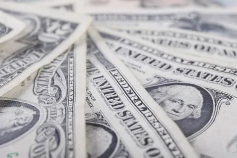 US dollars bills closeup background Foto stock