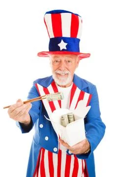 US Dollars to China Stock Photos