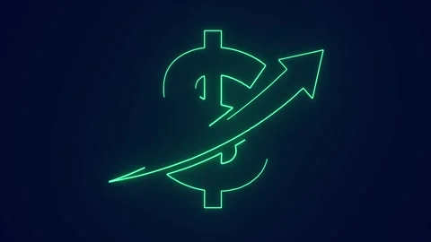 US dollars growing higher boosting us economy worldwide finance animation Stock Footage 264961385