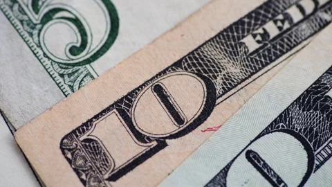 US Dollars macro. Stock Footage 312621116