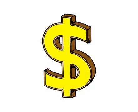 Us doller 3d icon vector Stock Illustration