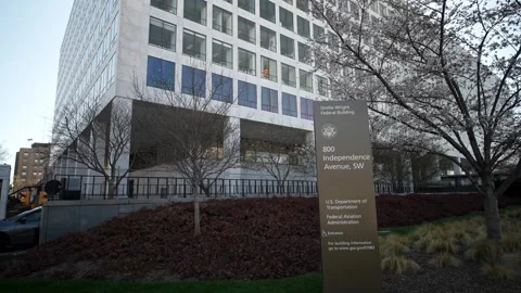 US DOT Federal Building in Washington, DC, During Spring Stock Footage 306324311