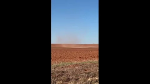 US: Dust Devil Forms in Fisher County, Texas Stock Footage 332110071