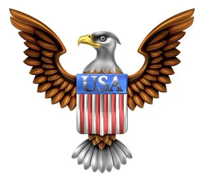 US Eagle Shield Design Stock Illustration