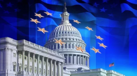 US Election Background Loop Stock Footage