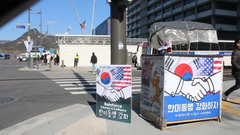 US Embassy Seoul Stock Footage 170169350