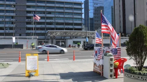 US Embassy Seoul Video stock 170169390