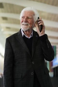 US engineer Martin Cooper interview, Barcelona, Spain - 01 Mar 2023 Fotos Stock