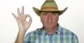 US Farmer Man Casual Cowboy Hat Ok Hand Approve Sign Great Presentation Gesture 4k or 4k+ Resolution