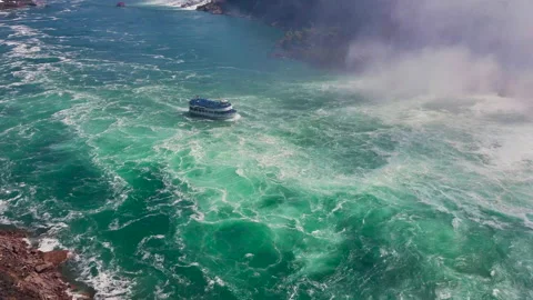 US ferry on Niagara Falls.4K Stock Footage 156522578