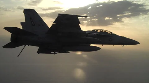 U.S. fighter jet in flight Stock Footage 51238641