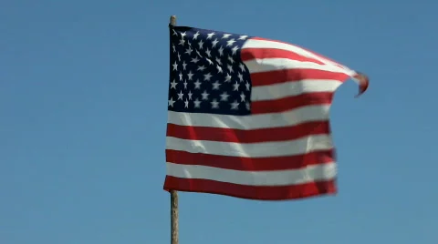 US flag 02 Stock Footage 496145